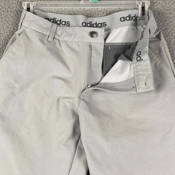 Adidas Men's 32x32 Gray Golf Pants Performance Flat Front Stretch Trousers - Picture 1 of 9